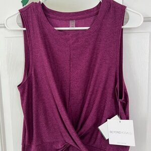 Beyond Yoga Featherweight Twist Tank - Aubergine